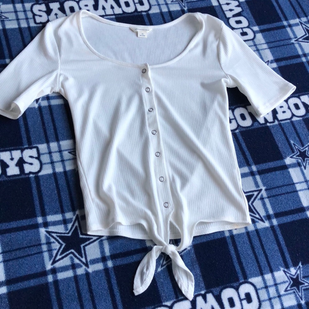 Areo White Button Up